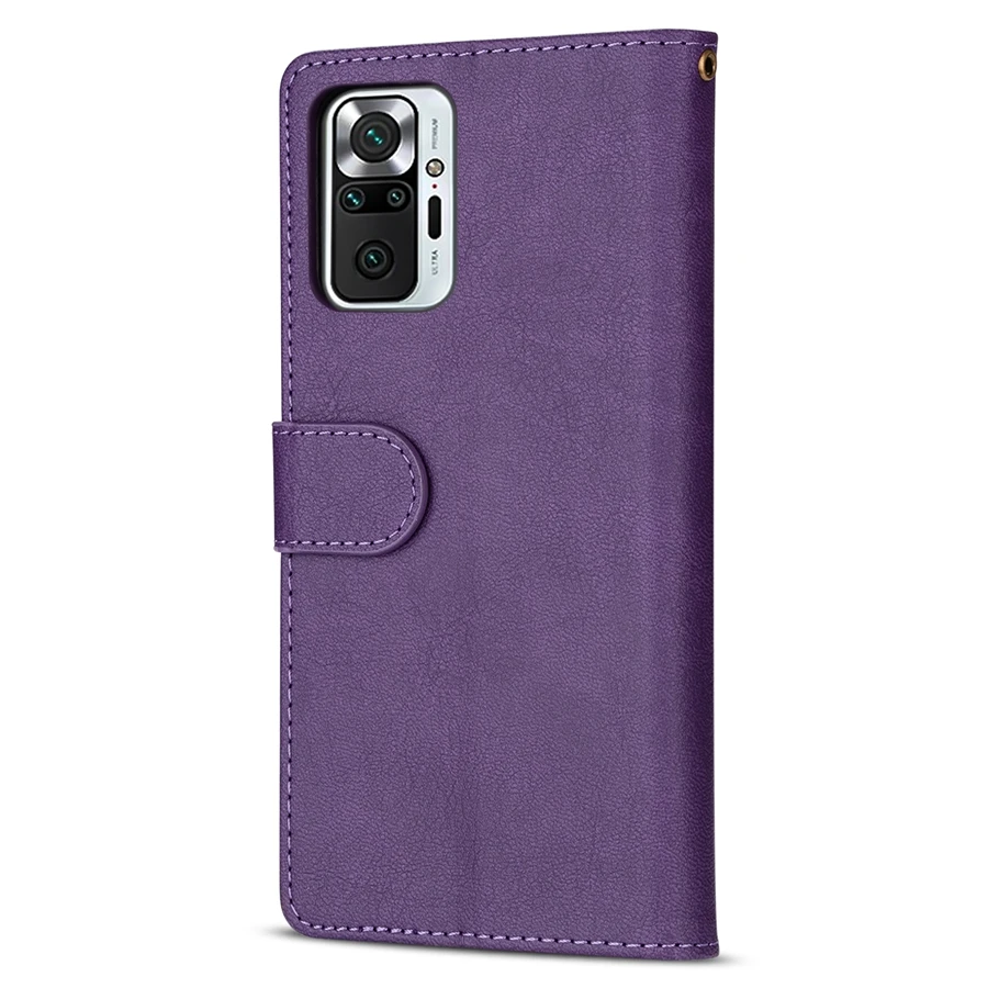 Wallet Calf Print Zipper Leather Case For Xiaomi Redmi 9 9A 9C 8 7A Note 10 Pro 9 Pro 8T 7 Poco X2 X3 Pro F3 M5s A3 10T 12T Pro
