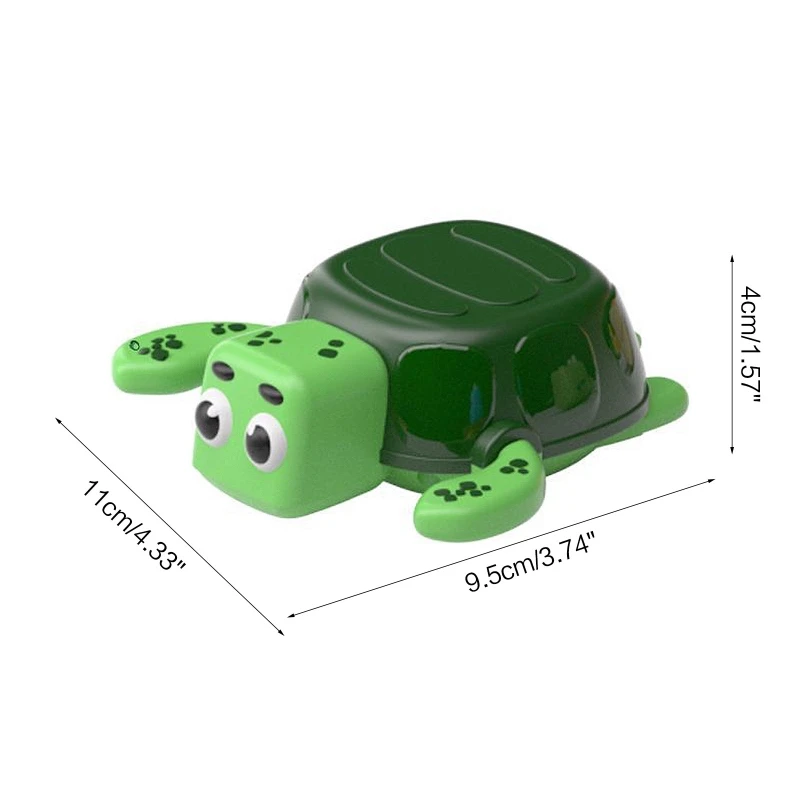 Baby Tummy Time Swimming Pool Beach Toy Windup Tortoise Infant Gift Bite Free