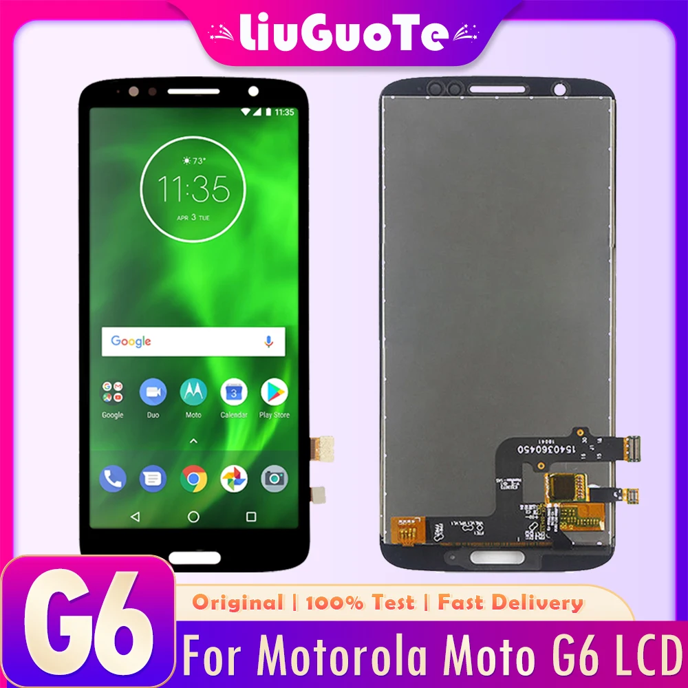 LCD дисплей с дигитайзером для замены Motorola с рамкой, оригинальный для Moto G6 XT1925 XT1925-3 XT1925-5.