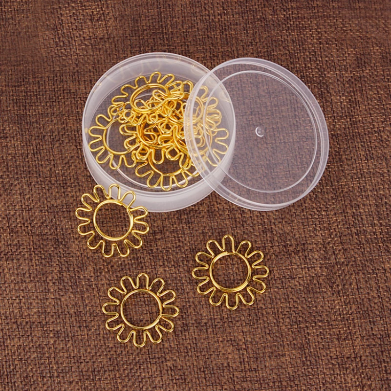 

Golden sun flower paper clip creative color special-shaped paper clip storage paper clip