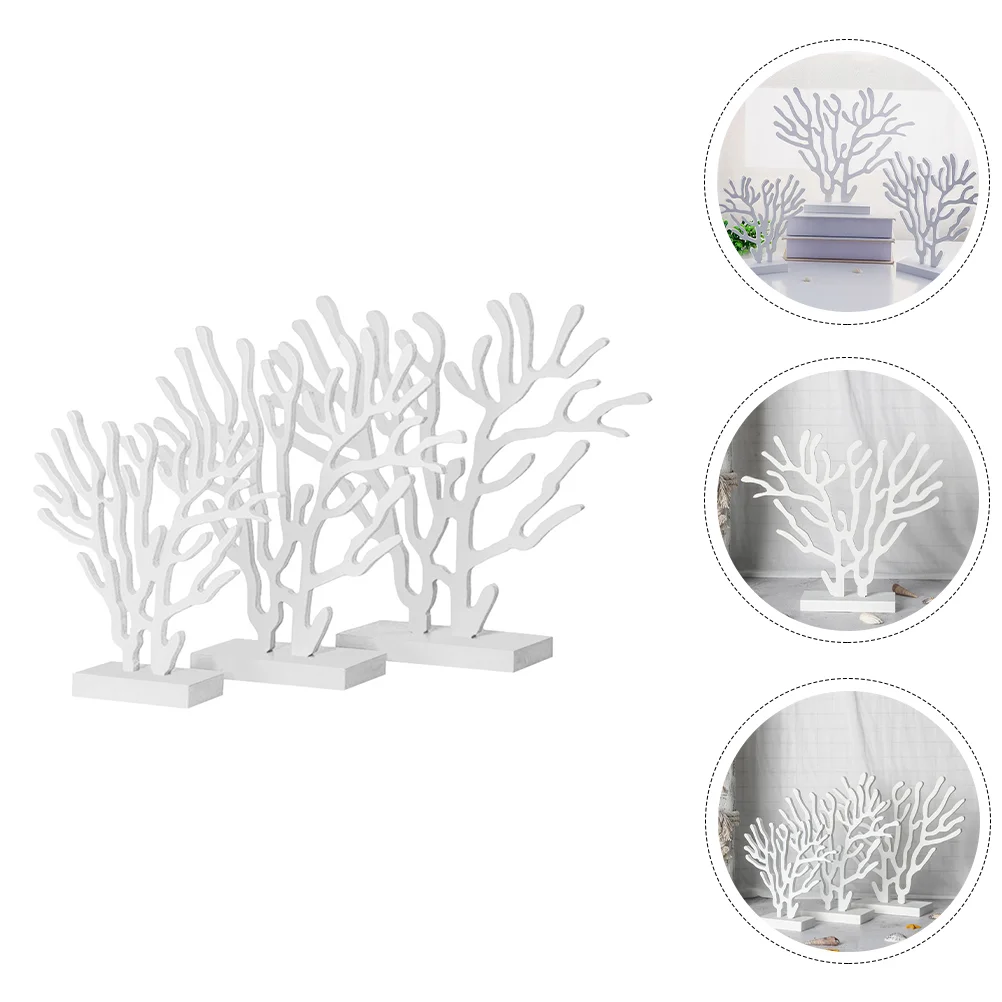 Декор из дерева коралловые украшения растение детская комната настольные декоры