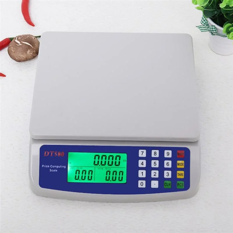 Electronic LCD Digital Waterproof IP68 Weight Scale Plastic Weighing Price Table Kitchen Computing Supermarket Scale 30kg 1g images - 4