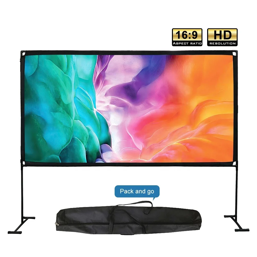 100 120 дюймовый портативный экран проектора Touyinger 3D 4K пленка для кемпинга занавеска