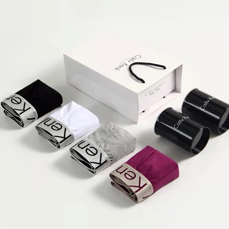 

4 шт./комплект, мужские трусы-боксеры из хлопка