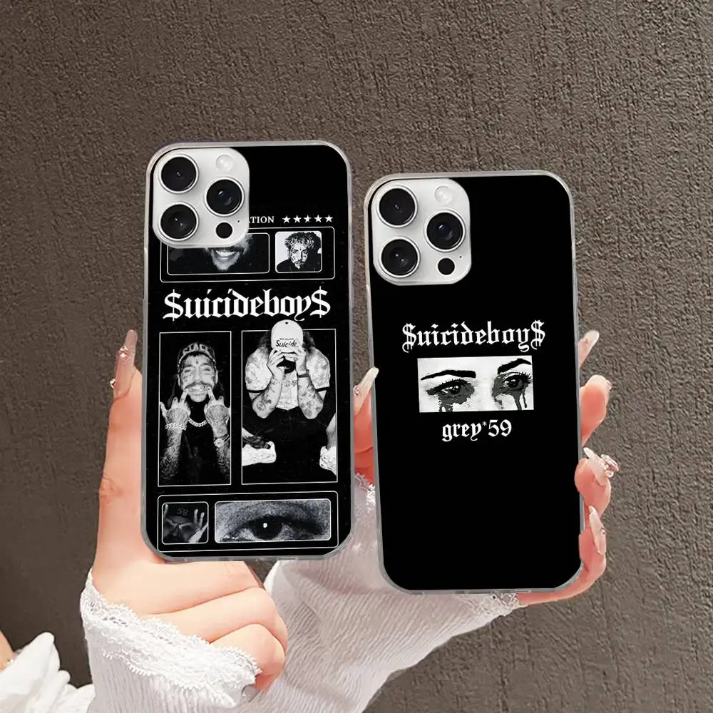 Фото Чехол для телефона Rap Group S-Suicideboys-S G59 для iPhone 17 16 15 14 13 12 11 Plus Pro Max, сатиновый, с цветной поверхностью №4