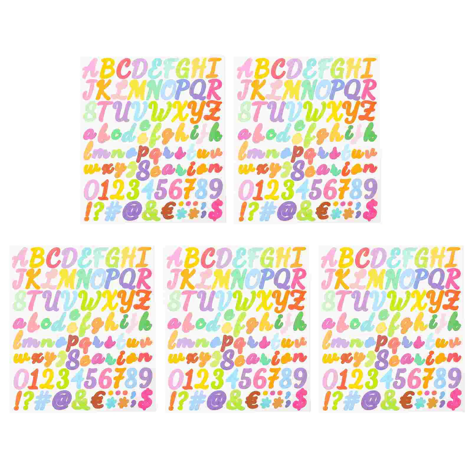 

5 шт., детские наклейки с буквами