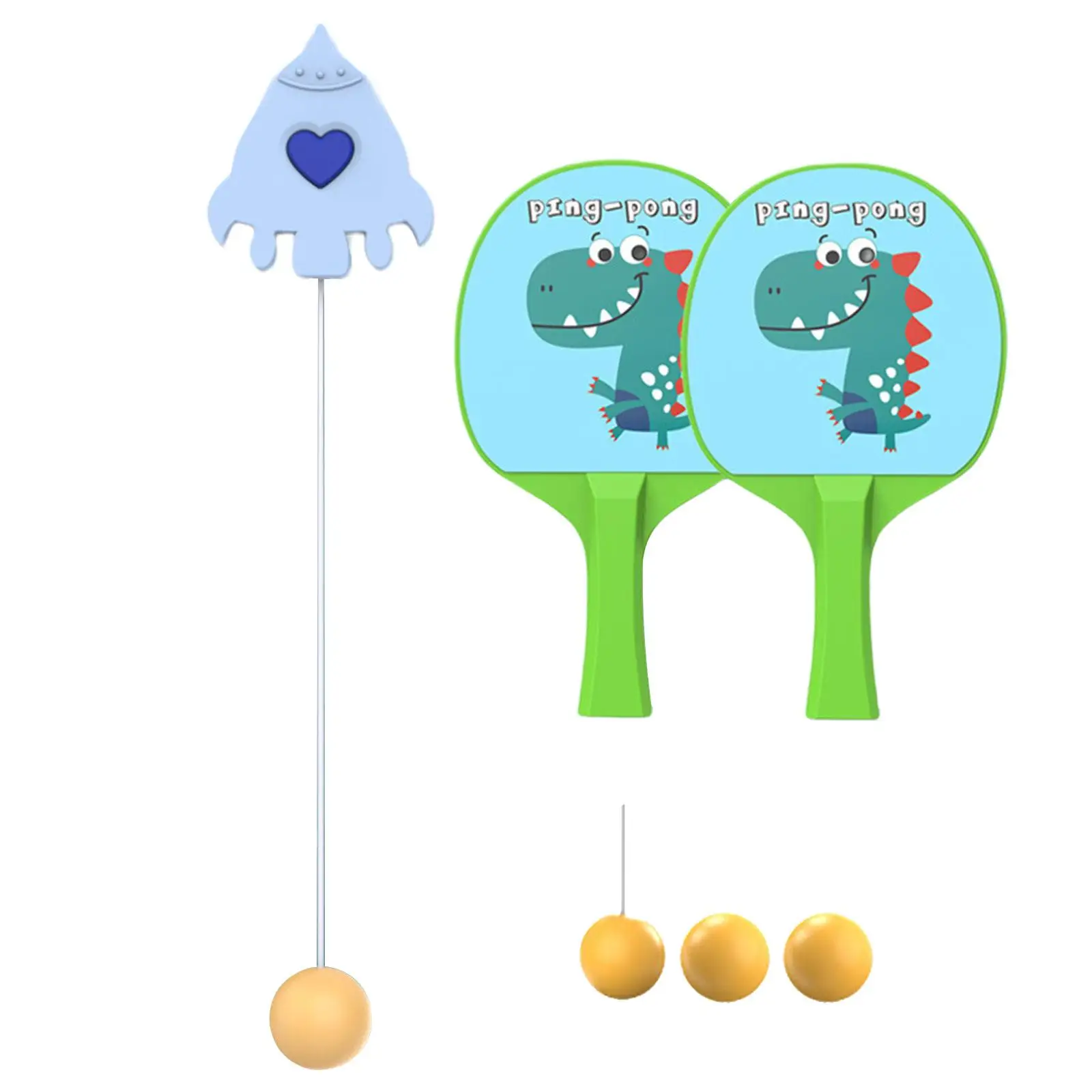 

Table Tennis Paddles and Ball Set Equipment Self Trainer Interactive Toys Hanging Table Tennis Training for Sports Game Activity