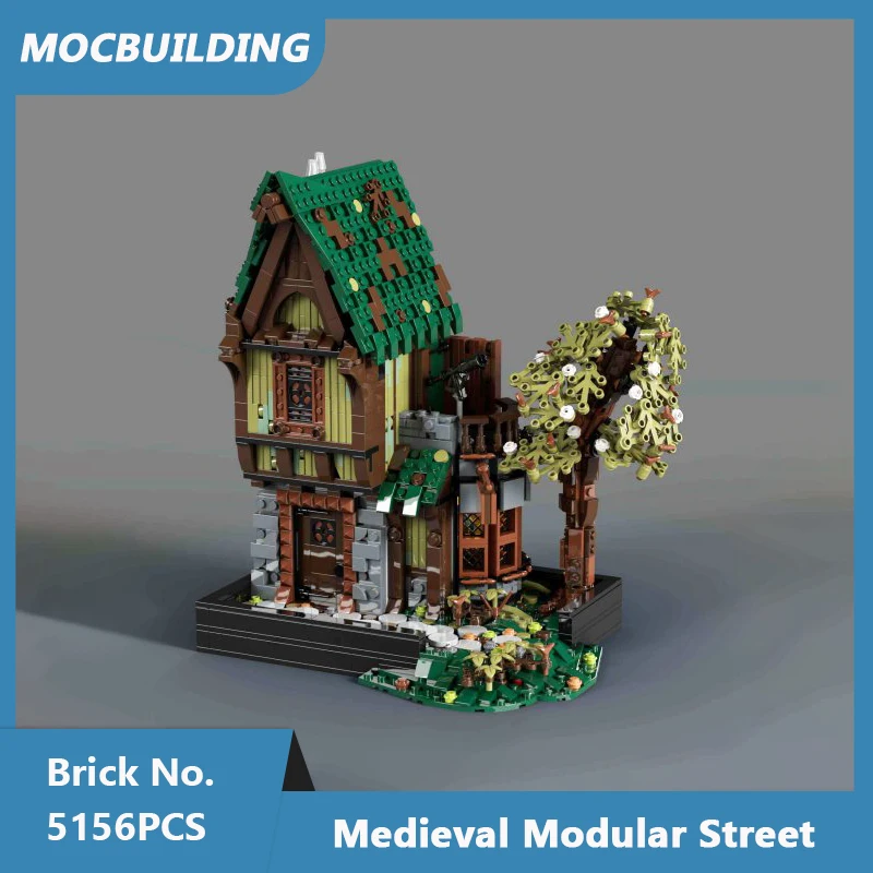 Строительные блоки MOC средневековая модульная уличная фэнтезийная архитектура