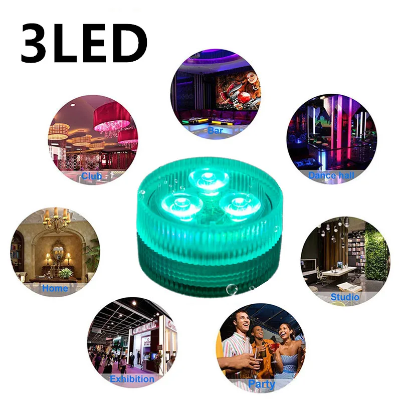 

10-1pcs Remote Control IP65 Waterproof Submersible LED Lights LED Tea Mini Lights Underwater Lamp for Wedding Party Vase Decor