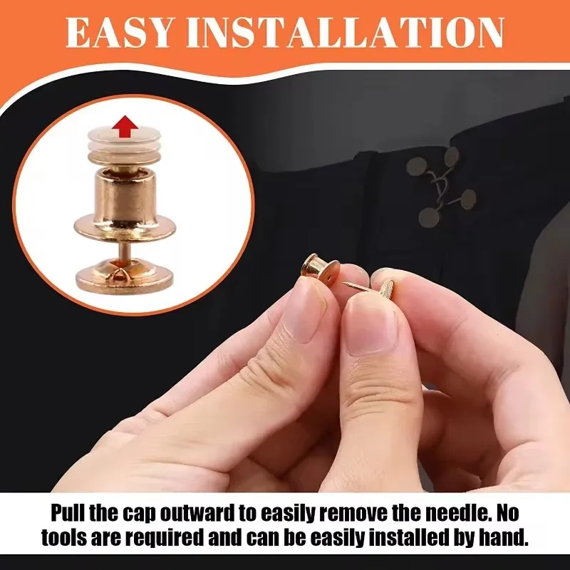 5/1 компл. Удлинитель кнопки Регулируемая Талия Пряжка набор джинсовых пуговиц