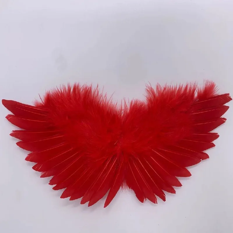 

32cm Diy Baby Kids Mini Feather Angel Wing Newborn Photography Dog Pet Props Doll Clothes Wings Diy Sew Accessories Feather