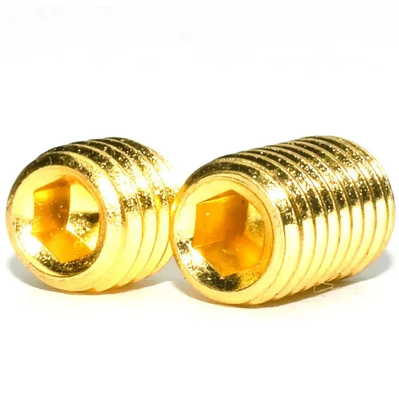 Установочные винты M3 M4 M5 класса 12 9 позолоченные титановые с шестигранной