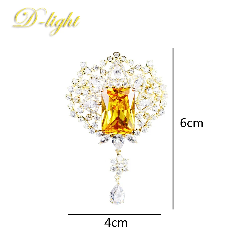 Ретро Стиль Корона Зиркон Жемчужная Подвеска Брошь Леди Элегантный Темперамент Одежда Запонка Пальто Свитер Аксессуар Изысканный Подарок На