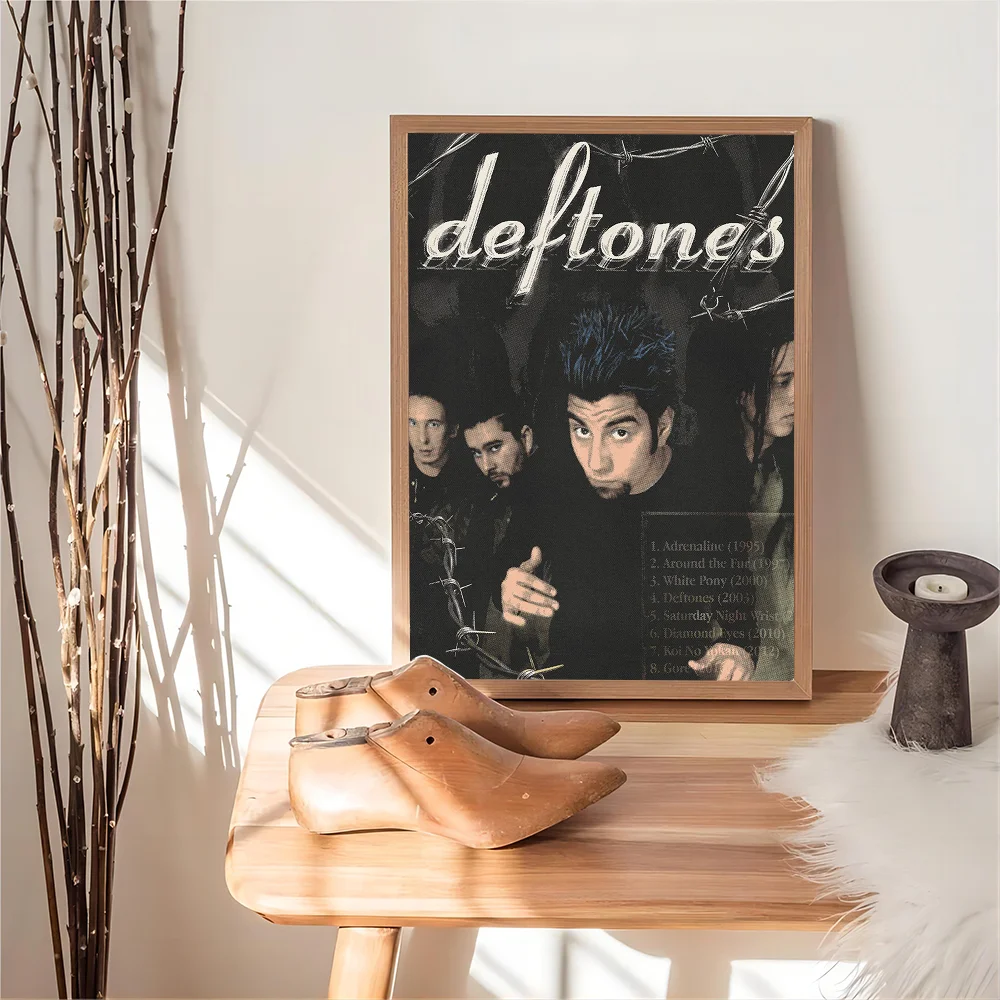 Ретро Deftones плакат наклейка аниме Placa Laminado современный стиль произведения