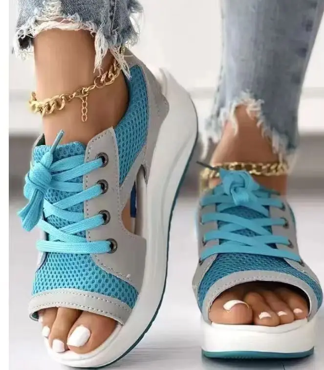 Summer Women Sandals Lady Platform Chunky Sandals Comfortable Women's Sandals Open Toe Casual Summer Sports Shoes