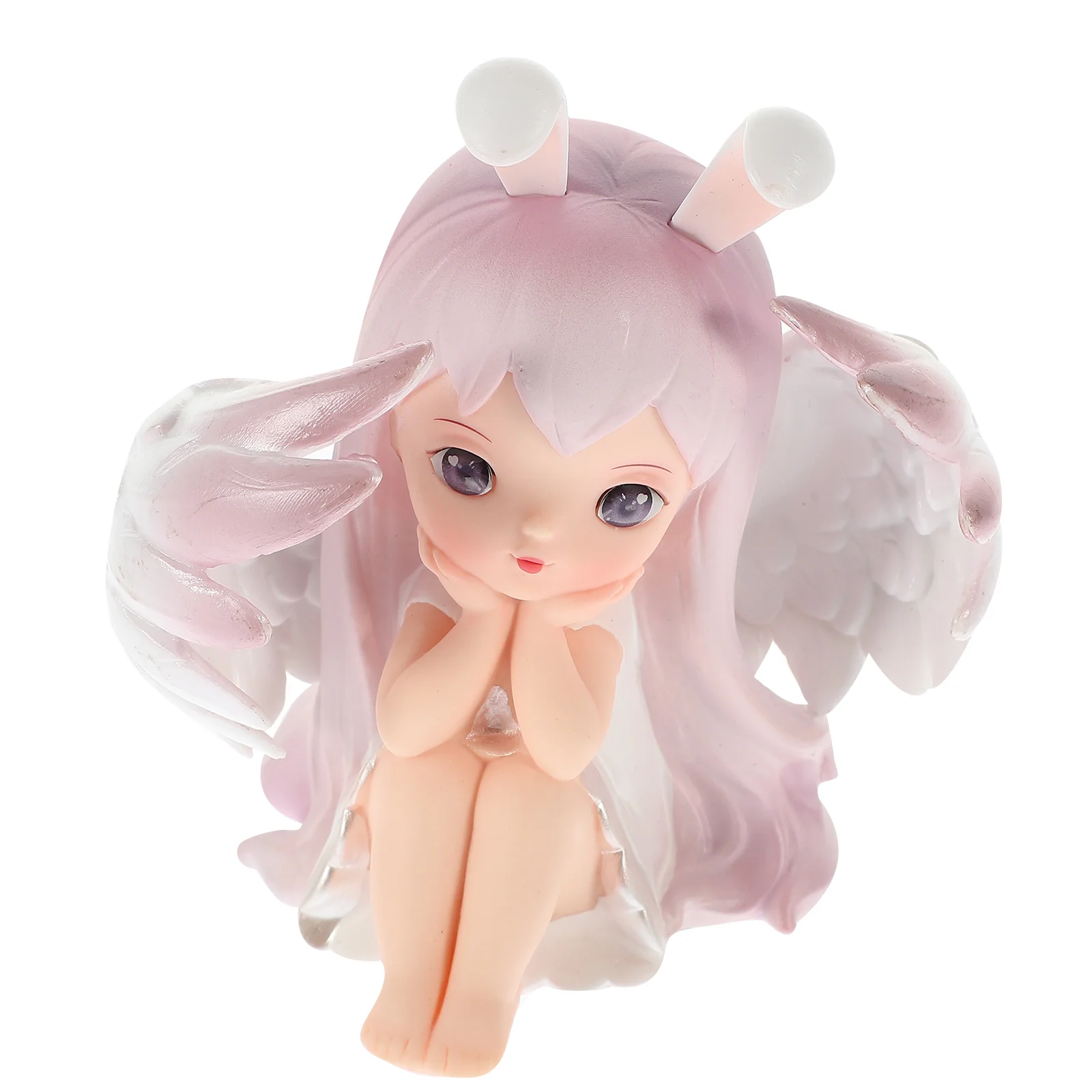 

Anna Vinyl Girl Statue Decor Tabletop Angel Decoration Figurines Photo Prop Classic