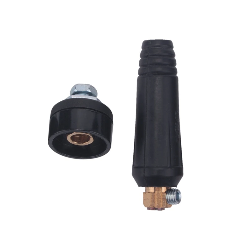 

1 комплект черного кабеля для электрического сварочного аппарата в европейском стиле, быстроразъемный штекер DKJ