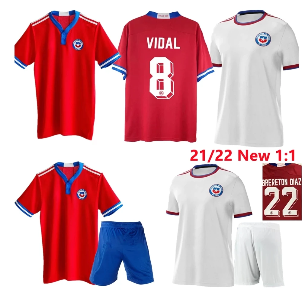 

2021-22 Chile Soccer jersey America's Cup Home Red away shirt A.VIDAL VALDIVIA ALEXIS Vidal VARGAS MEDEL Match training uniform