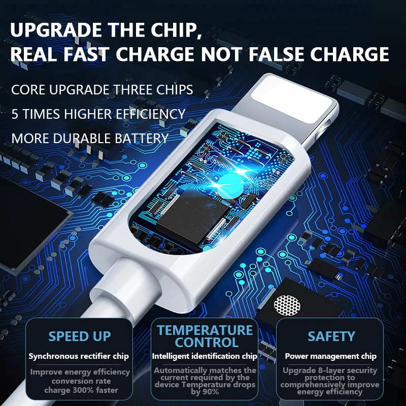 XANFENTS USB Cable For iPhone 12 11 13 Pro XS Max Xr X 8 7 6 Lighting Fast Charge Charger Date Phone Cable For iPad Wire Cord