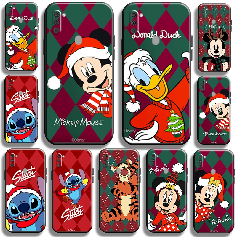

Disney Cute Mickey Stitch Duck Phone Case for Samsung Galaxy M11 Soft Black Cases Coque full Protection funda TPU Cover