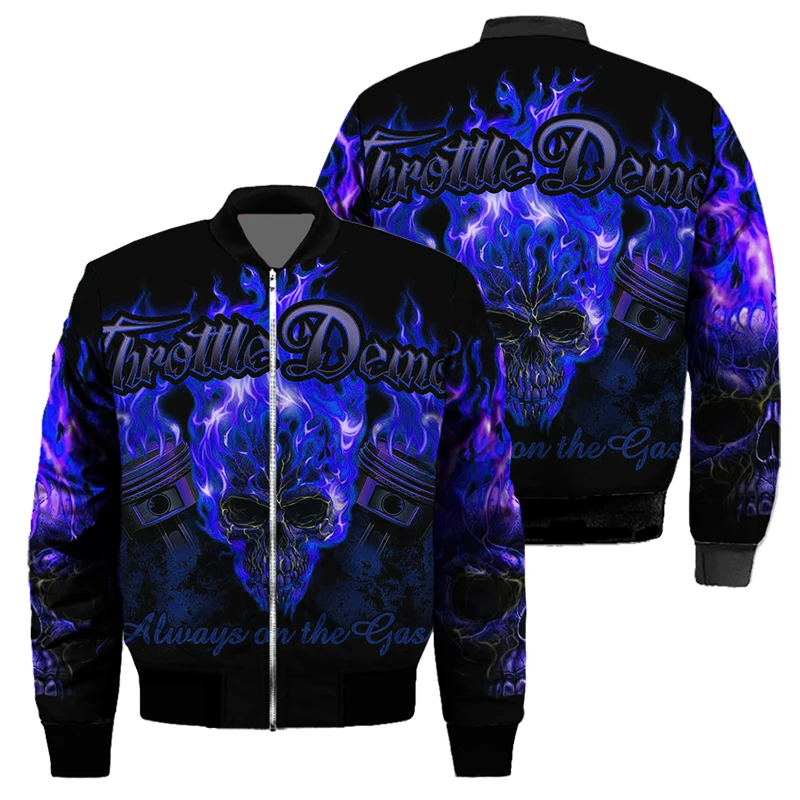 3D Padded Jacket Cotton Spring Autumn Winter Warm Digital Print Fashion New Quilted Coat Streetwear Youth Cool Bomber Outerwear