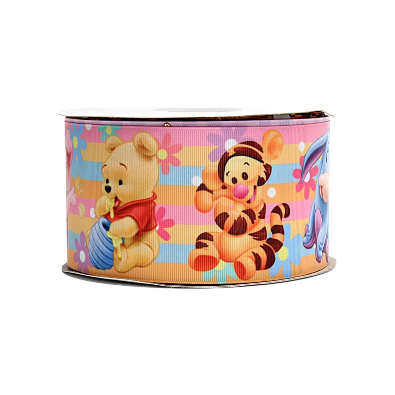 

Print Disney Ribbon Winnie Pooh Cartoon Grosgrain Ribbon 25MM for Hairbows DIY 10yards Craft Supplies Handmade Materials