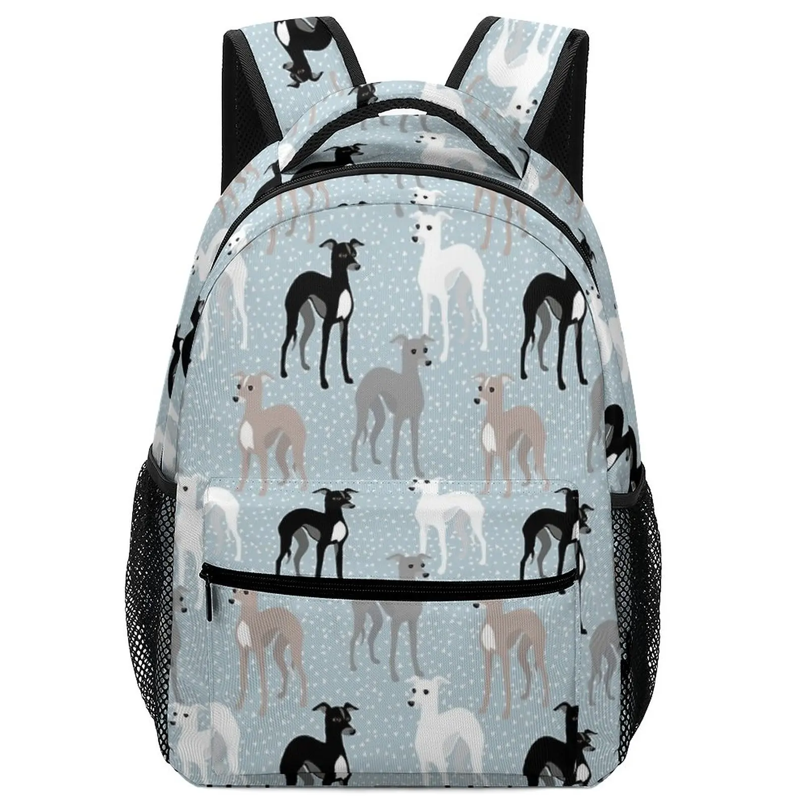 Italian Greyhounds Mid-Century Modern Pattern Student Kids Art Children's School Backpack Teenagers Bag Children Backpack Boy