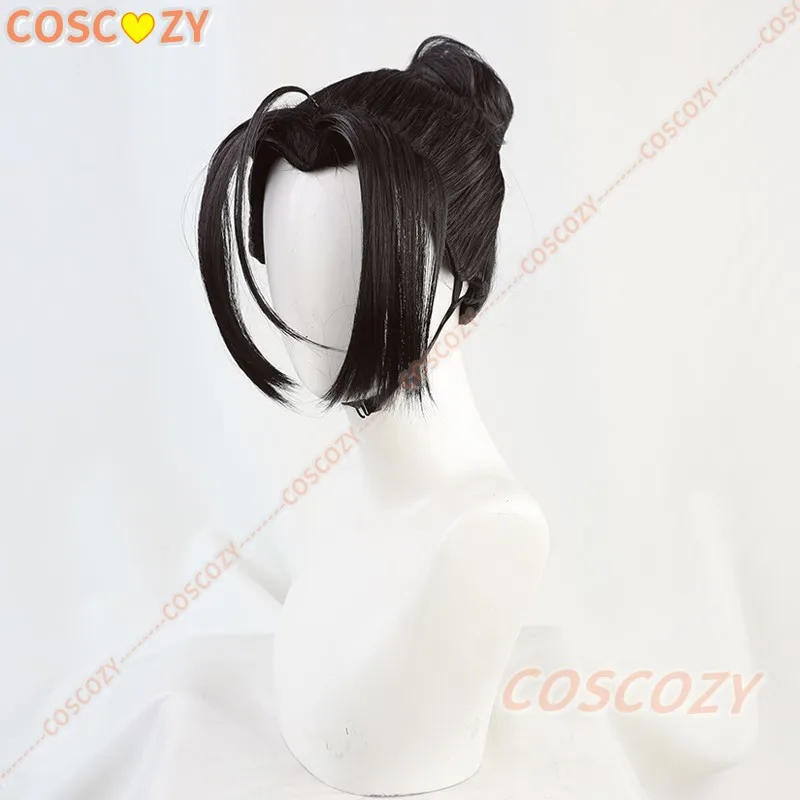 Косплей Обещание волшебника Шариллок Парик Черная булочка Волосы Красота Кончик