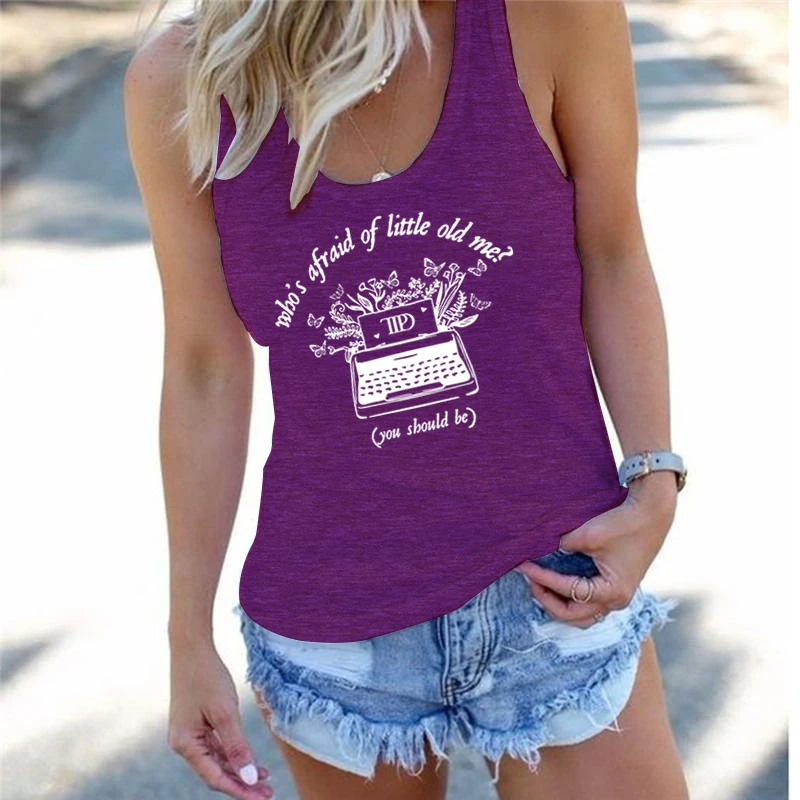 Женские майки с альбомом TTPD рубашка без рукавов в растительном стиле забавные