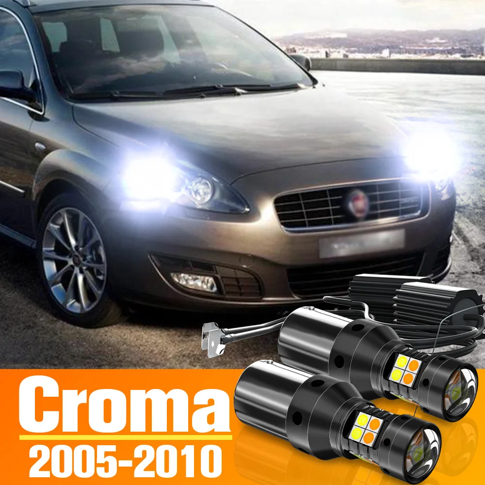 

2pcs Dual Mode LED Turn Signal+Daytime Running Light DRL Accessories For Fiat Croma 2005-2010 2006 2007 2008 2009
