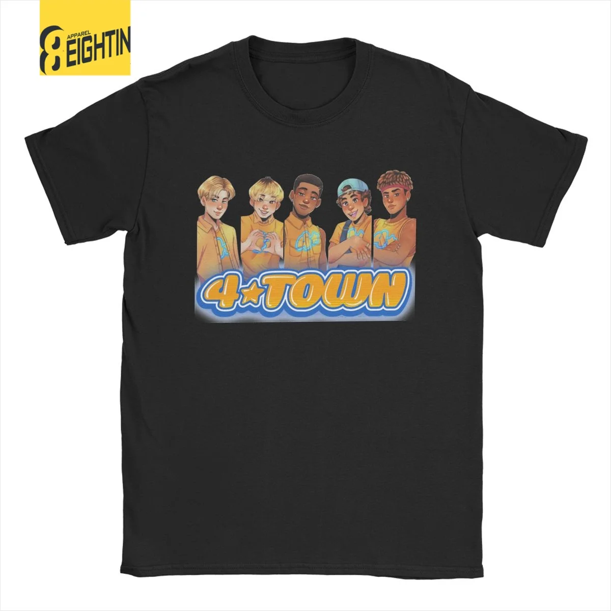 

4 Town From Turning Red Men T Shirts Vintage Unisex Tees Short Sleeve O Neck T-Shirts Cotton Printed Clothing