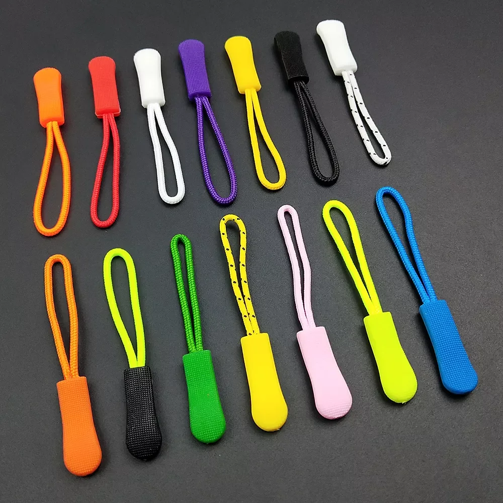 

10pcs/lot Zipper Pull Rope End Fit Zippers Puller Zip Head Replacement Clip Buckle Fixer Suitcase Clothing Home Textiles