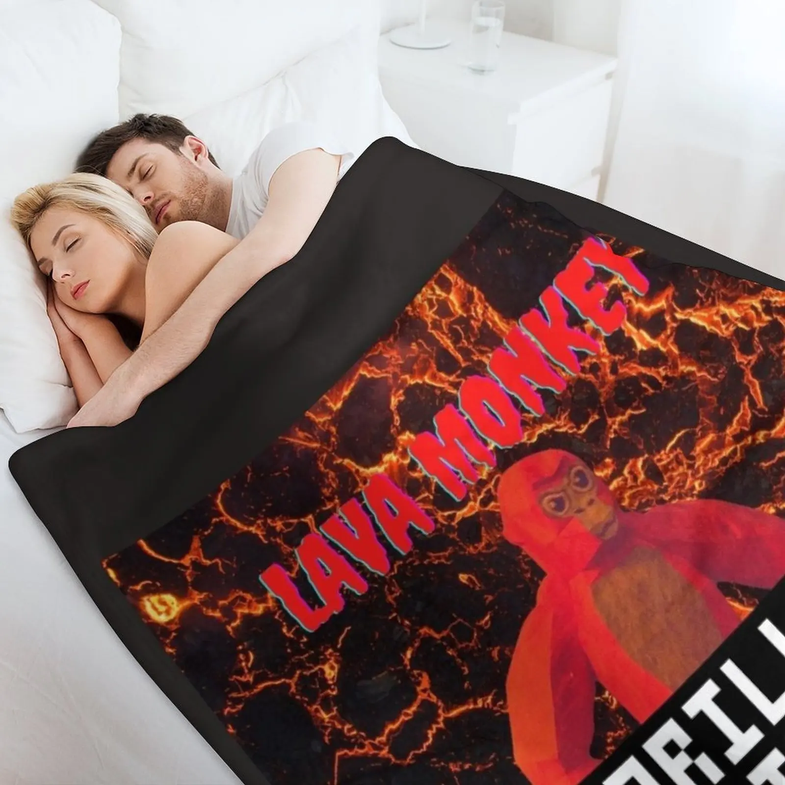 Горилла Тег ЛАВА Обезьяна! Одеяло Moving Soft Plaid Beautifuls Фланелевые одеяла