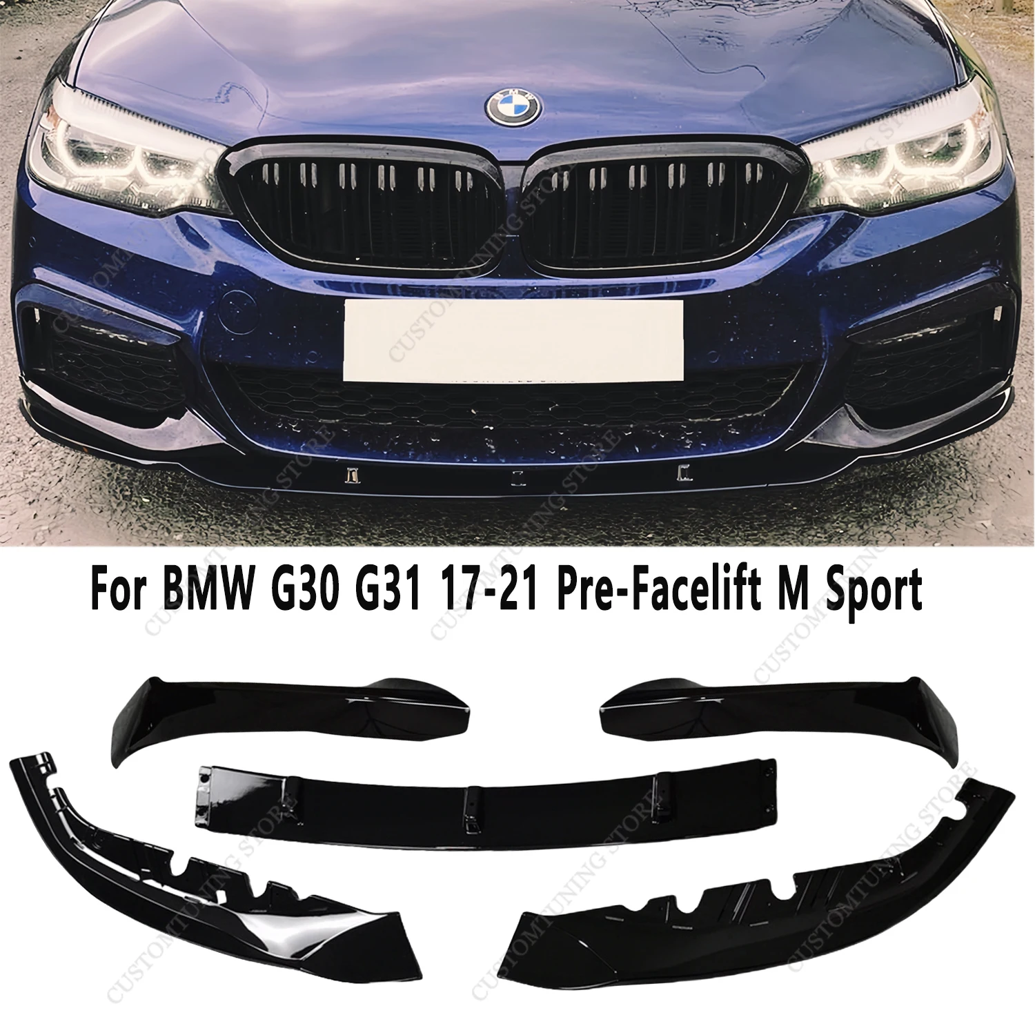 Передний бампер M Performance Style спойлер разделитель диффузор для Bmw G30 G31 Pre-Lci 5 Series 520d