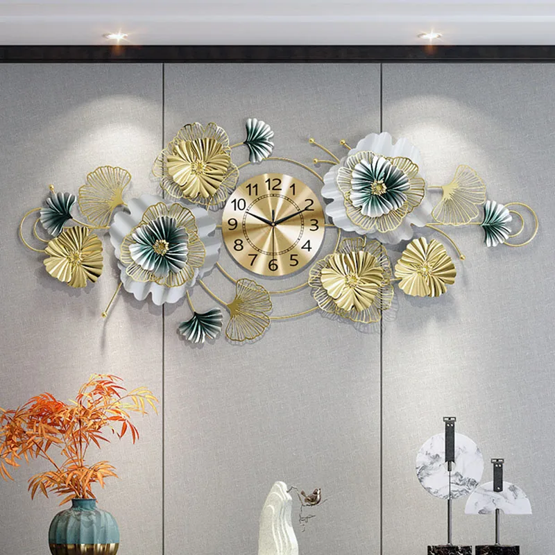 

Luxury Digital Wall Clock Modern Designdecoration Living Room Large Metal Silent Wall Clock Mechanism Unusual Free Shipping