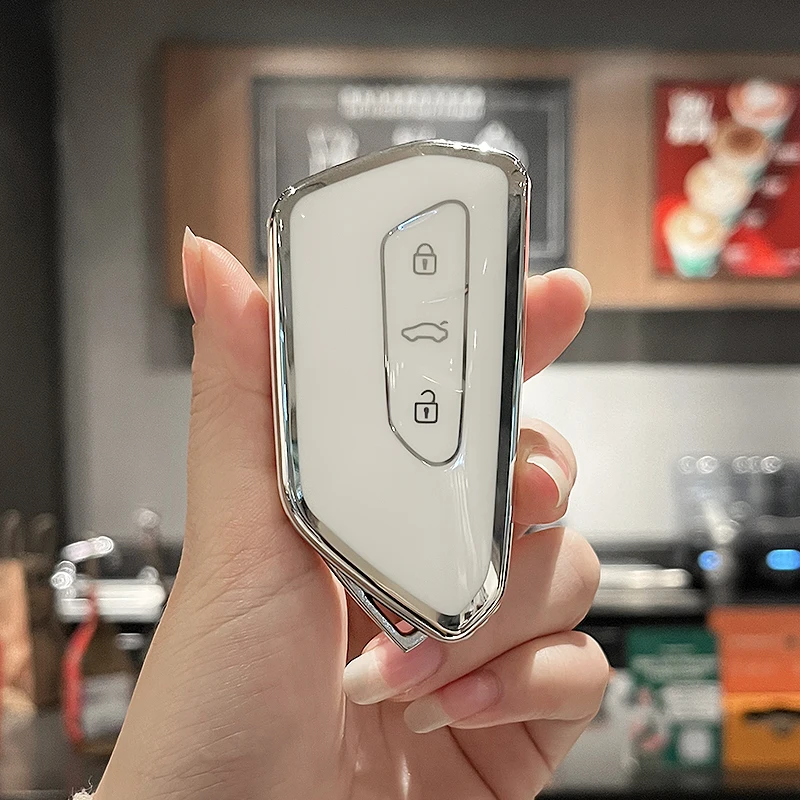 Чехол для ключей VW Volkswagen совместимый с Golf 8 ID4 ID3 ID5 ID6 Seat Leon MK 4 Skoda Octavia мягкие ключи