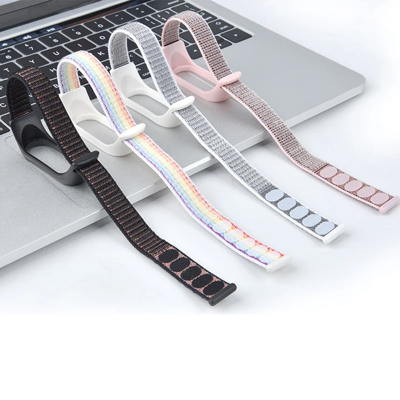 Sport Loop Strap for Xiaomi Mi band 6 5 4 3 Strap Nylon Wristband Mi band 4 3 Bracelet replaceable correa Xiaomi mi band 6 strap