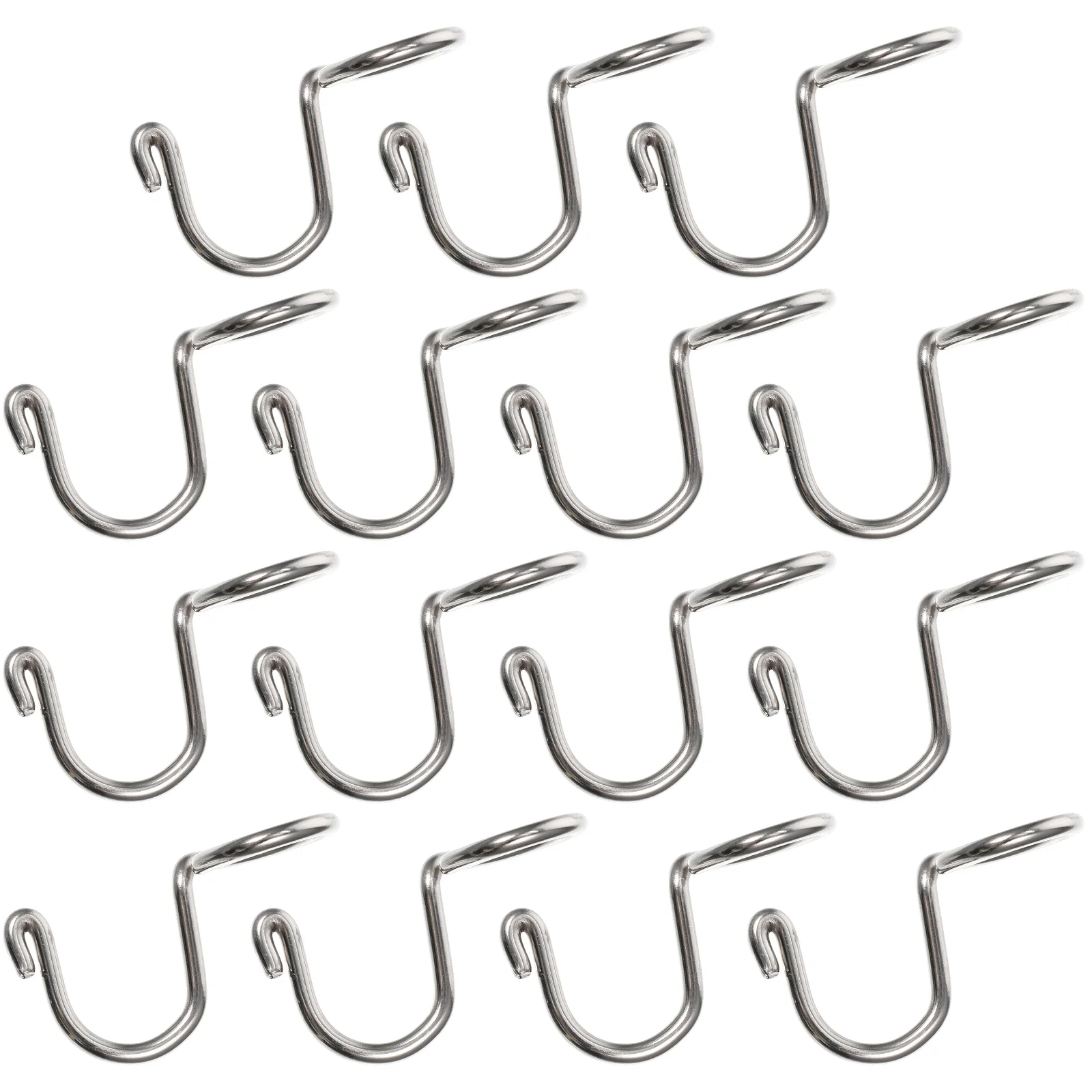 

15pcs Stainless Steel Reusable Connection Hanger Extender Hooks Cabinet Hanger Hooks Clothing Hangers Hooks