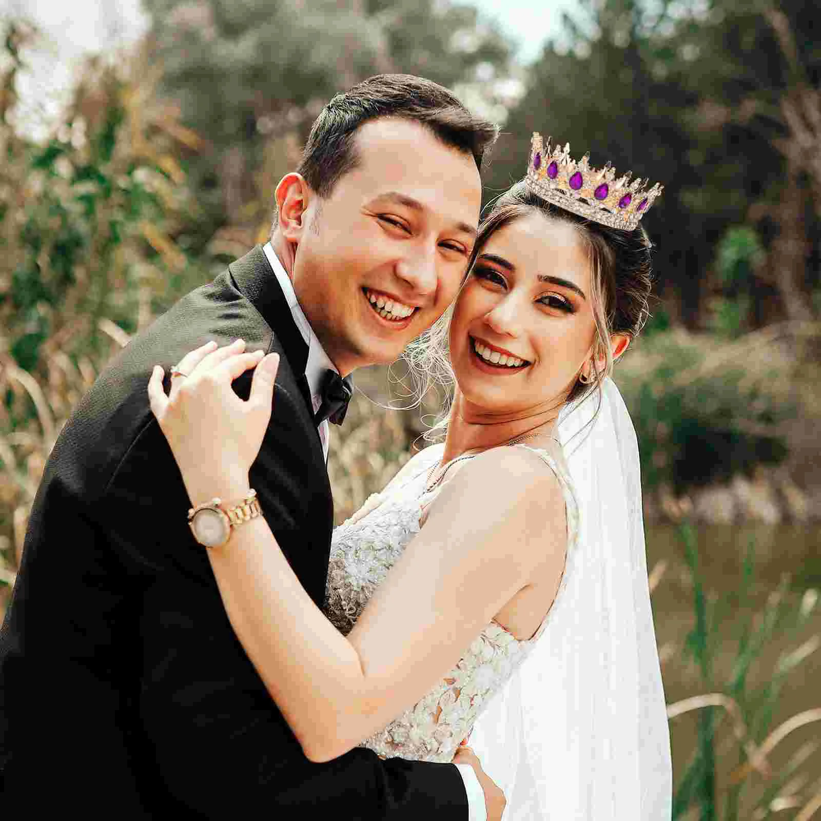 Свадебные головные уборы для свадьбы бриллиантовая корона золотая хрустальная