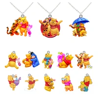 disney jumping tiger pendant necklace various cartoon animation styles cute resin girl necklace accessories party jewelry