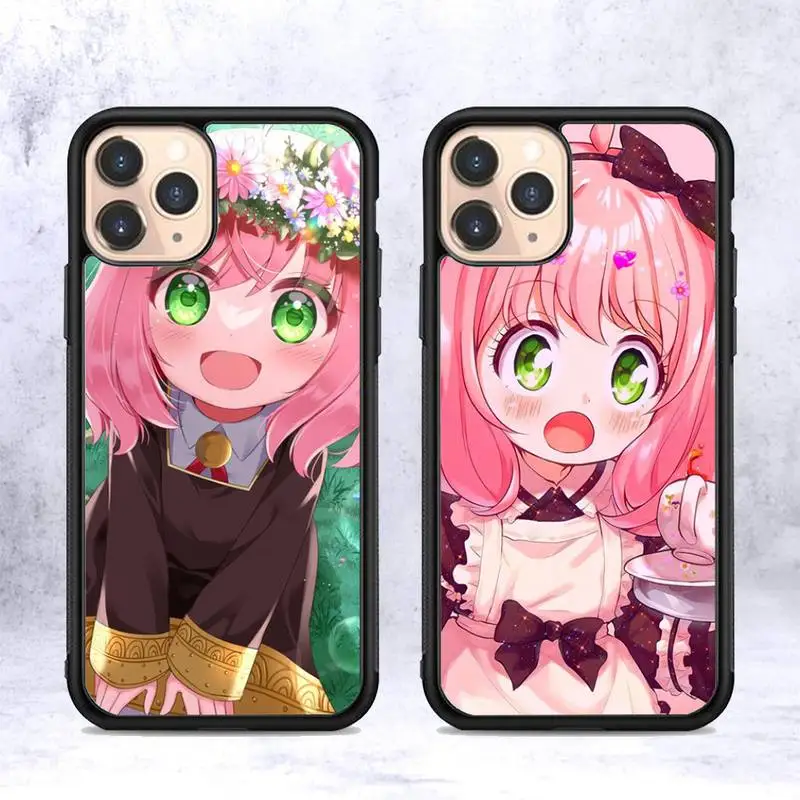 

Anime Spy X Family Anya Phone Case Silicone PC+TPU Case for iPhone 11 12 13 Pro Max 8 7 6 Plus X SE XR Hard Fundas