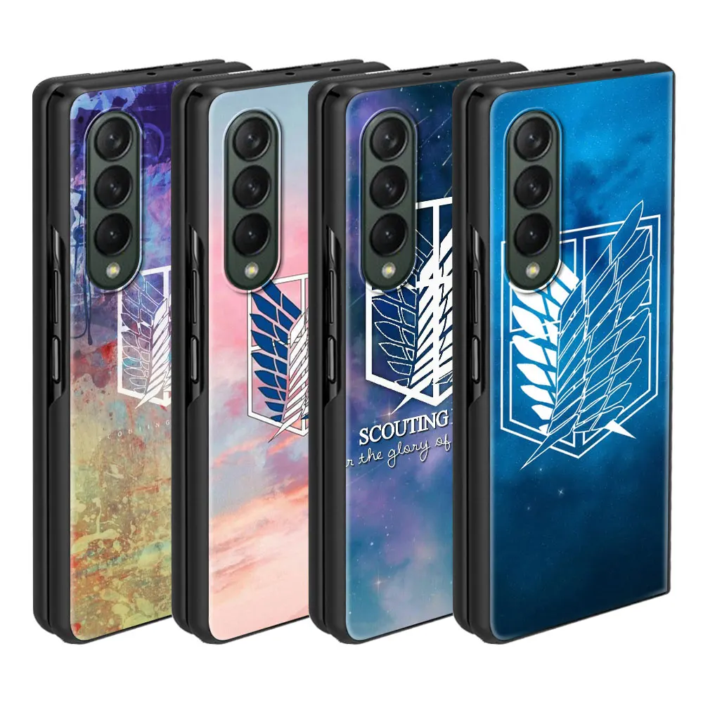 

Cell Phone Case for Samsung Galaxy ZFold4 Z Fold4 5G Z Fold3 ZFold3 Z Fold 3 Z Fold Attack On Titan Logo Hard PC Cover Anime