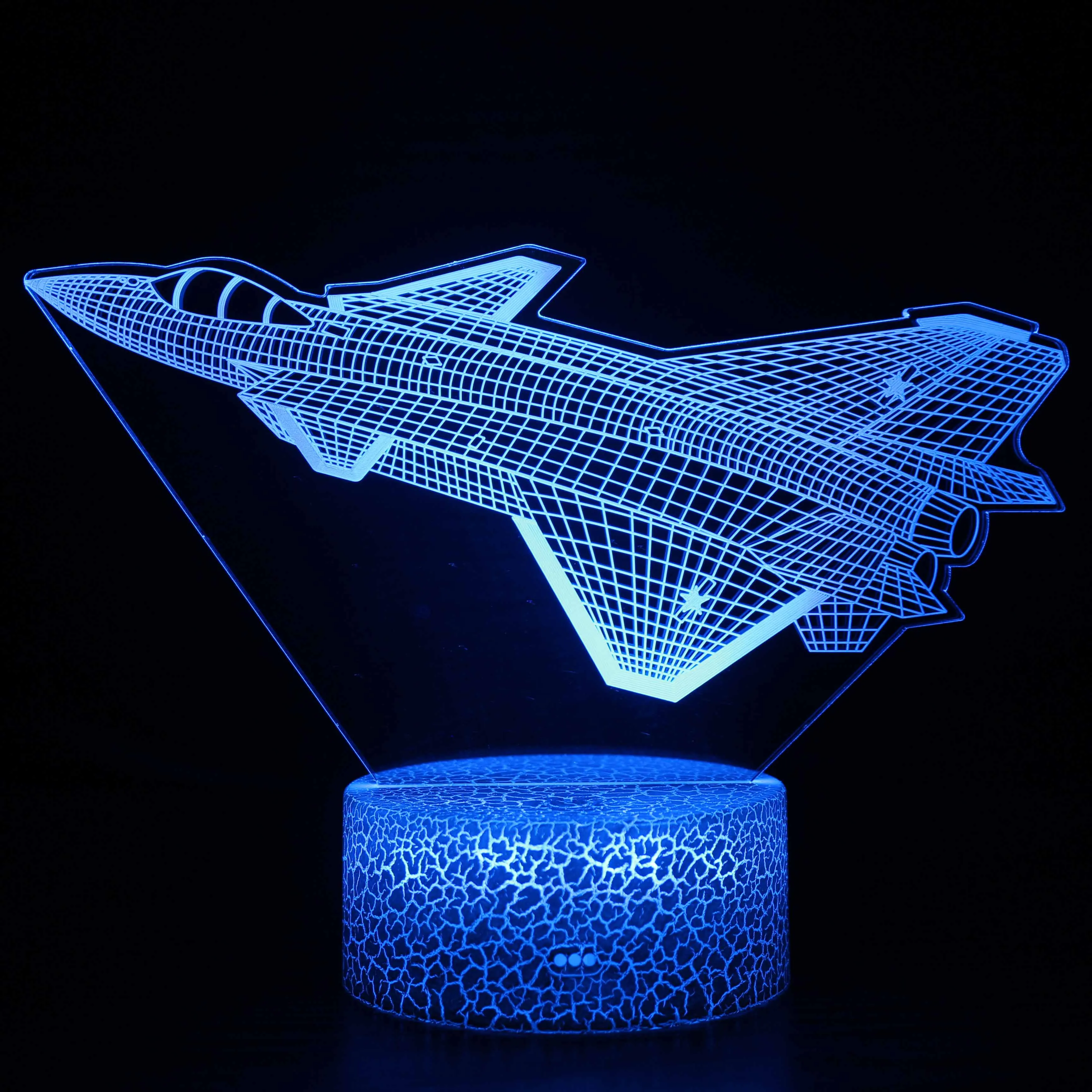

Various Aircrafts Night Lights 3D Planes Illusion Lamp Fighter Helicopter Jetliner Spaceship Design Light for Bedroom Atmosphere