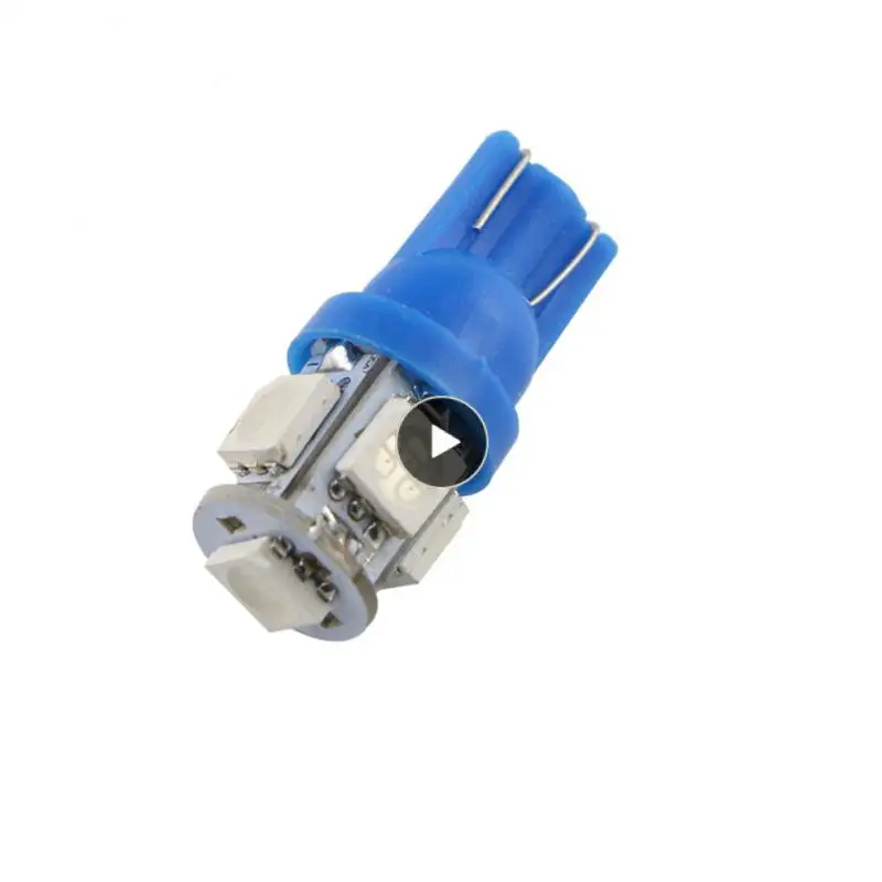 

T10 5050 Mini Led Light Bulb 5 Light Bead Atuo Instrument License Plate Lamp Low Power Width Indicator Lamp Car Accessories