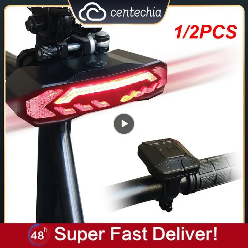 

1/2PCS Awapow Alarm Anti Theft Bike Taillight Alarm USB Rechargeable LED Waterproof Tail Light Automatic Induction Bike