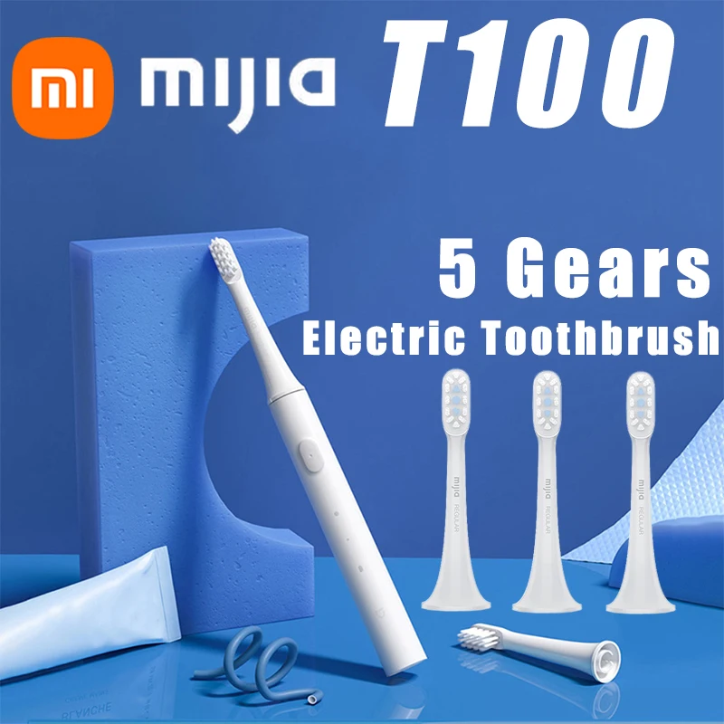 

Xiaomi Mijia T100 Sonic Electric Toothbrush Whitening Teeth Smart Tooth Brush USB Rechargeable IPX7 Waterproof For Toothbrushes