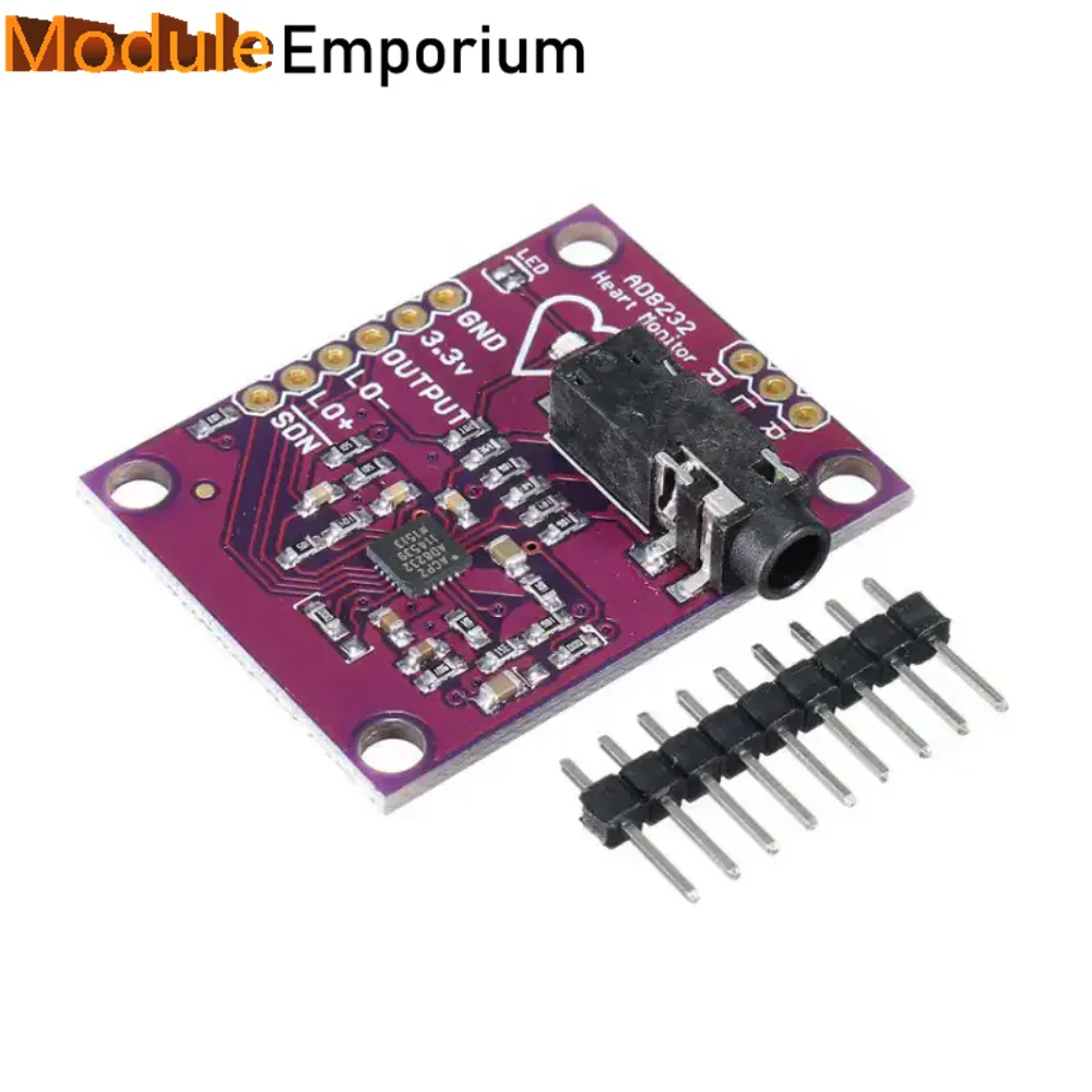 Плата для оценки интерфейса AD8232, модуль датчика контроля сердечного пульса ЭКГ
