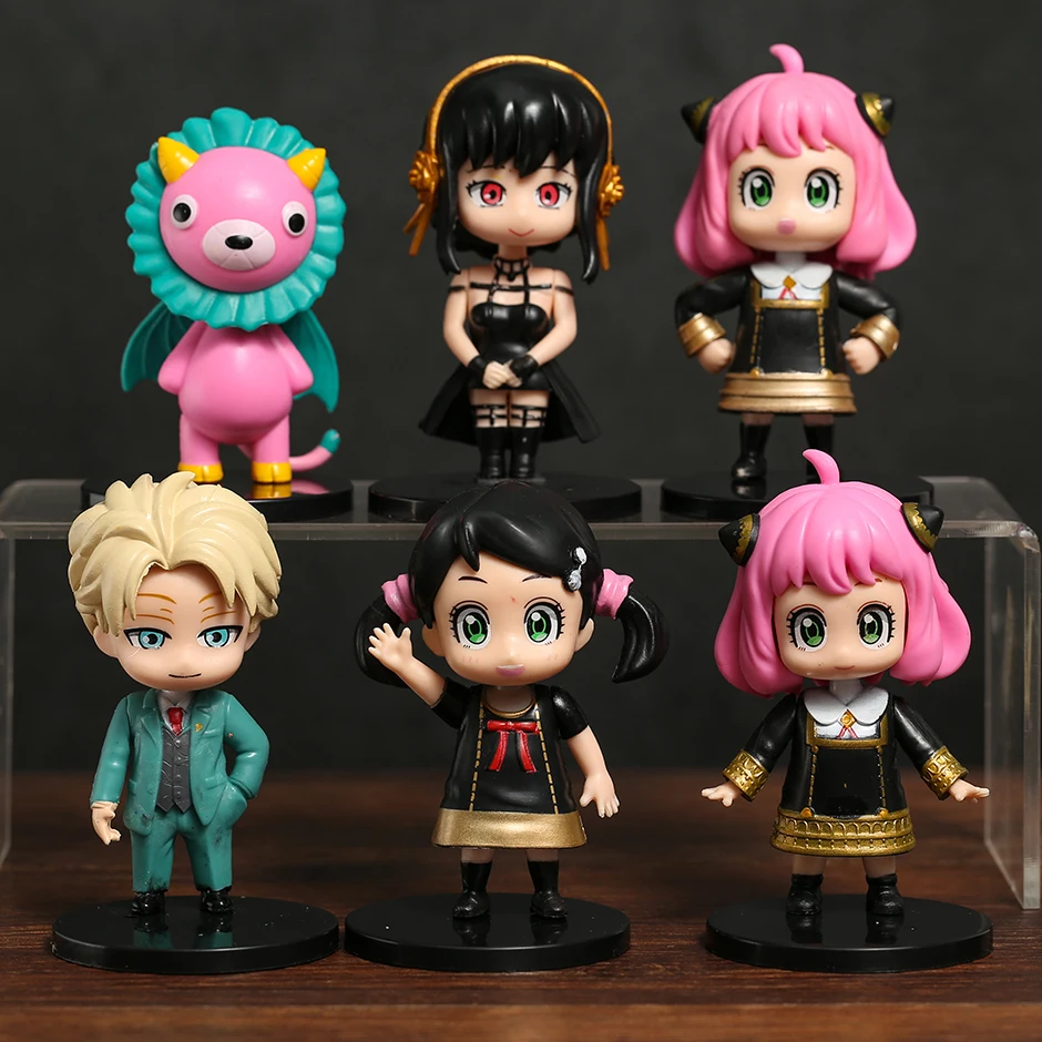 

Set Spy x Family Twilight Yor Anya Becky Cartoon Kawaii Q Version Dolls Figures Toys