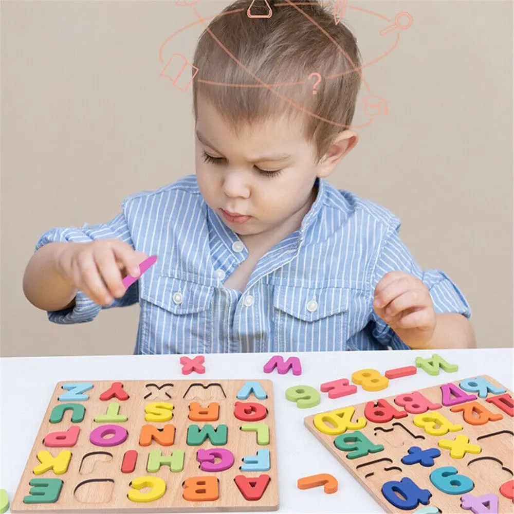 

Классные буквы и цифры, детские блоки алфавита, деревянные строительные игрушки, детские игрушки, обучающая головоломка