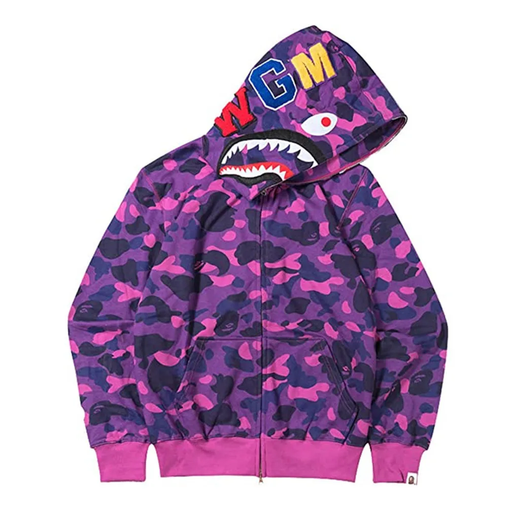 

Shark Sweater Ape Head Coat 3D Sweater Zipper Hoodie for Men and Women Couple Stranger Things Jojo Bizarre Adventure Hoodie